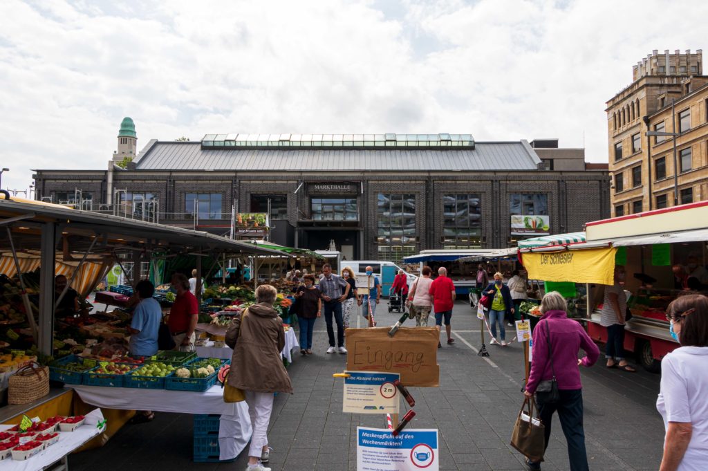 Mit hohen Erwartungen blickt Buer dem Neustart der Markthalle entgegen. Im August soll denn’s Biomarkt den Anfang machen, zwei Gastronomien könnten im Herbst folgen.