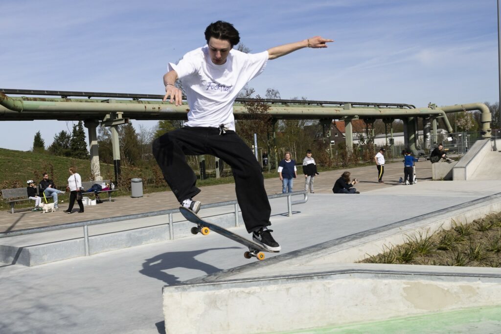 Die Skateanlage im Glückaufpark Hassel ist eröffnet. Doch nicht nur Skater können die Anlage nutzen.
