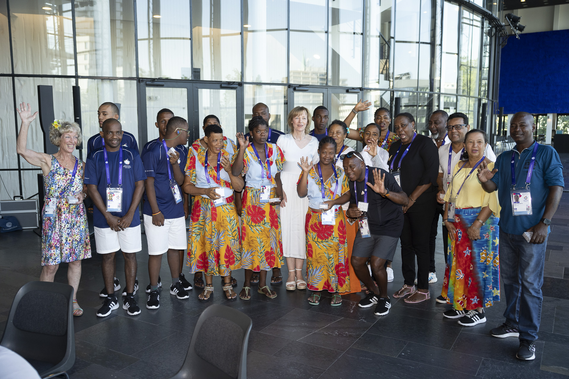 Sportlerinnen und Sportler von den Seychellen sind zu Gast in Gelsenkirchen. Die Athleten nehmen am größte inklusiven Sportfest der Welt teil.