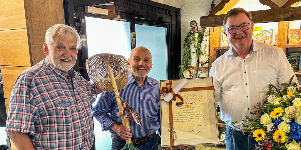 Goldener Meisterbrief für Theodor Wolf